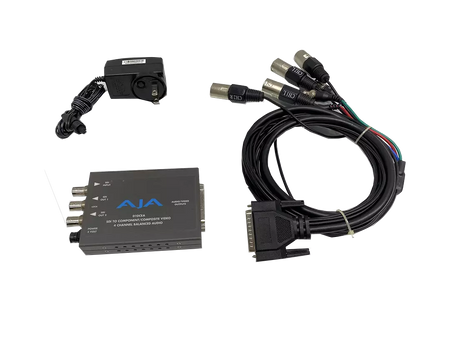 AJA D10CEA SDI to Analog Audio/Video Converter with Patch Cable