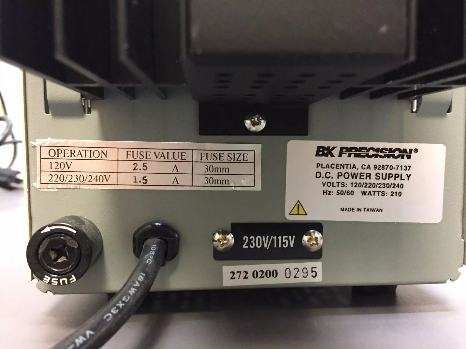 BK Precision Model 1715 DC Power Supply