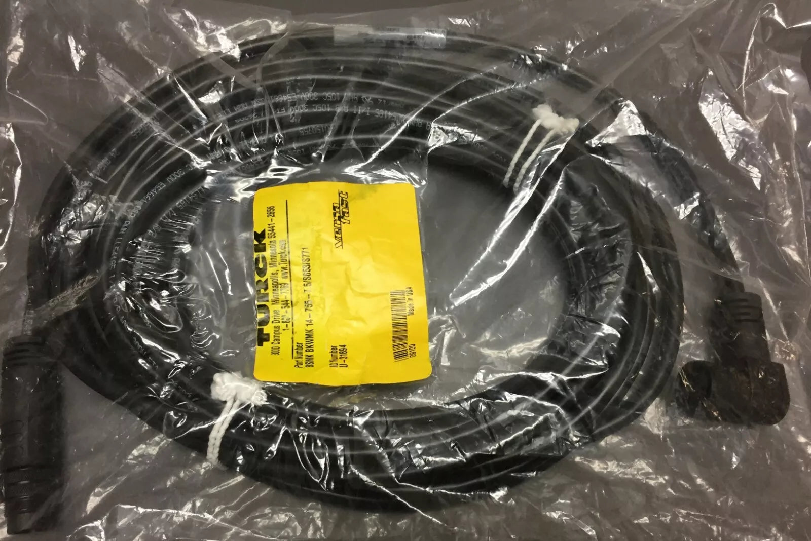 Turck BSMK BKWMK 14-755-7.5/S653/S771 M16 Molded Cordset
