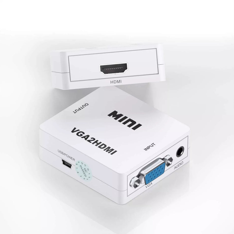 Lapster VGA to HDMI Converter Box 1080P HD Adapter with Audio