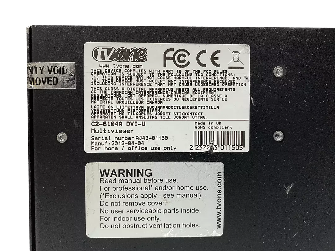 TVONE C2-6104A CORIO2 Multiviewer: High-Performance Multiviewer System