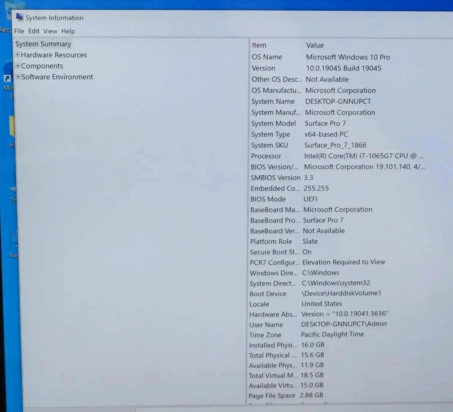 Microsoft Surface Pro 7 1866 Core i7-1065G7 1.30GHz 16GB 256GB Win 10 Pro