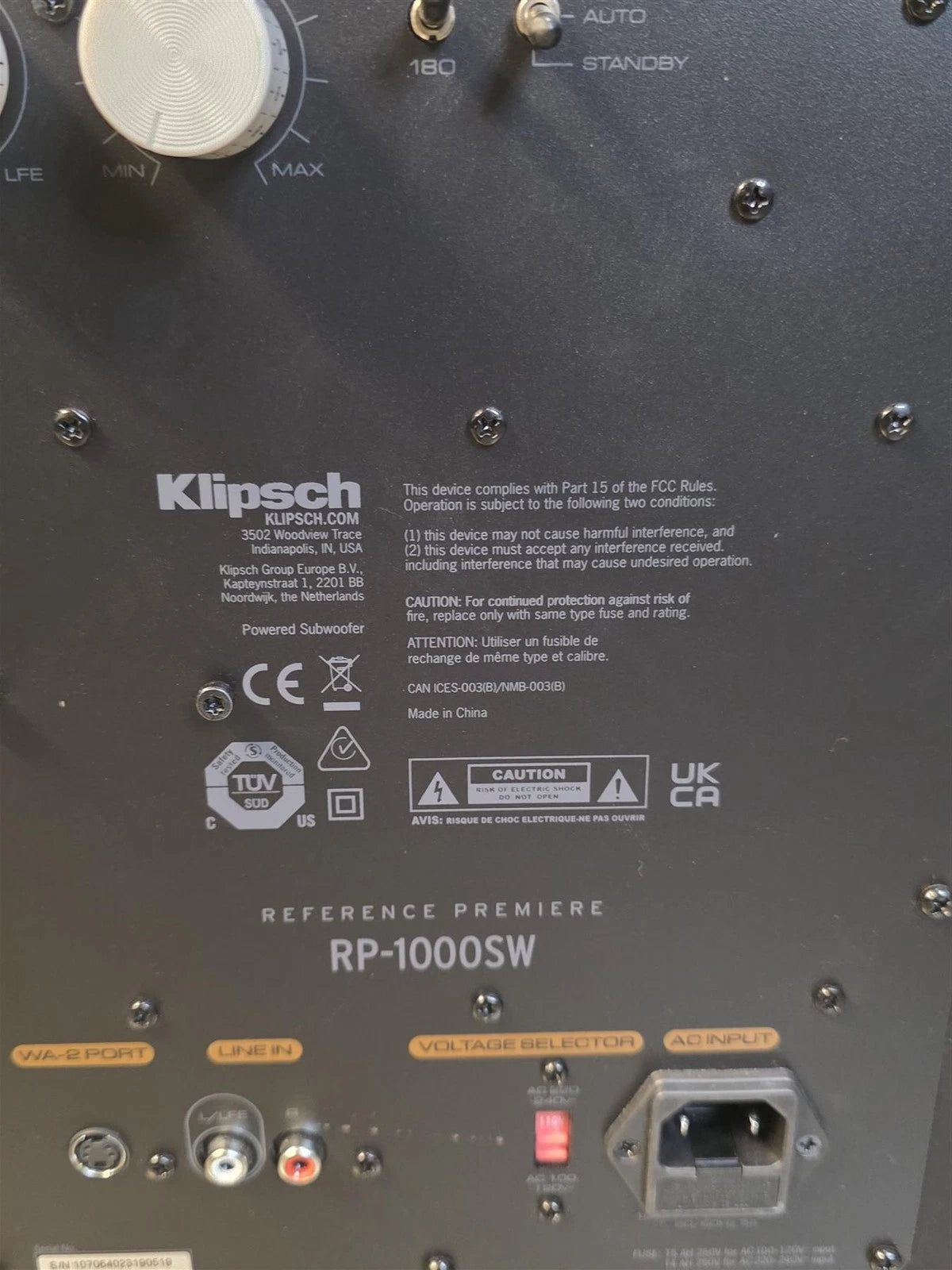 Klipsch Reference Premiere RP-1000SW Powered Subwoofer - Black - Free Shipping.