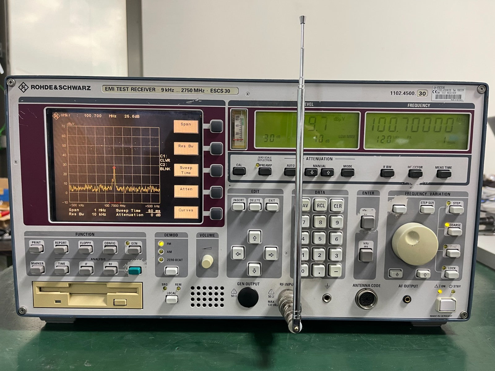 Rohde &amp; Schwarz ESCS30 EMI Test Receiver 9 kHz - 2750 MHz _0339