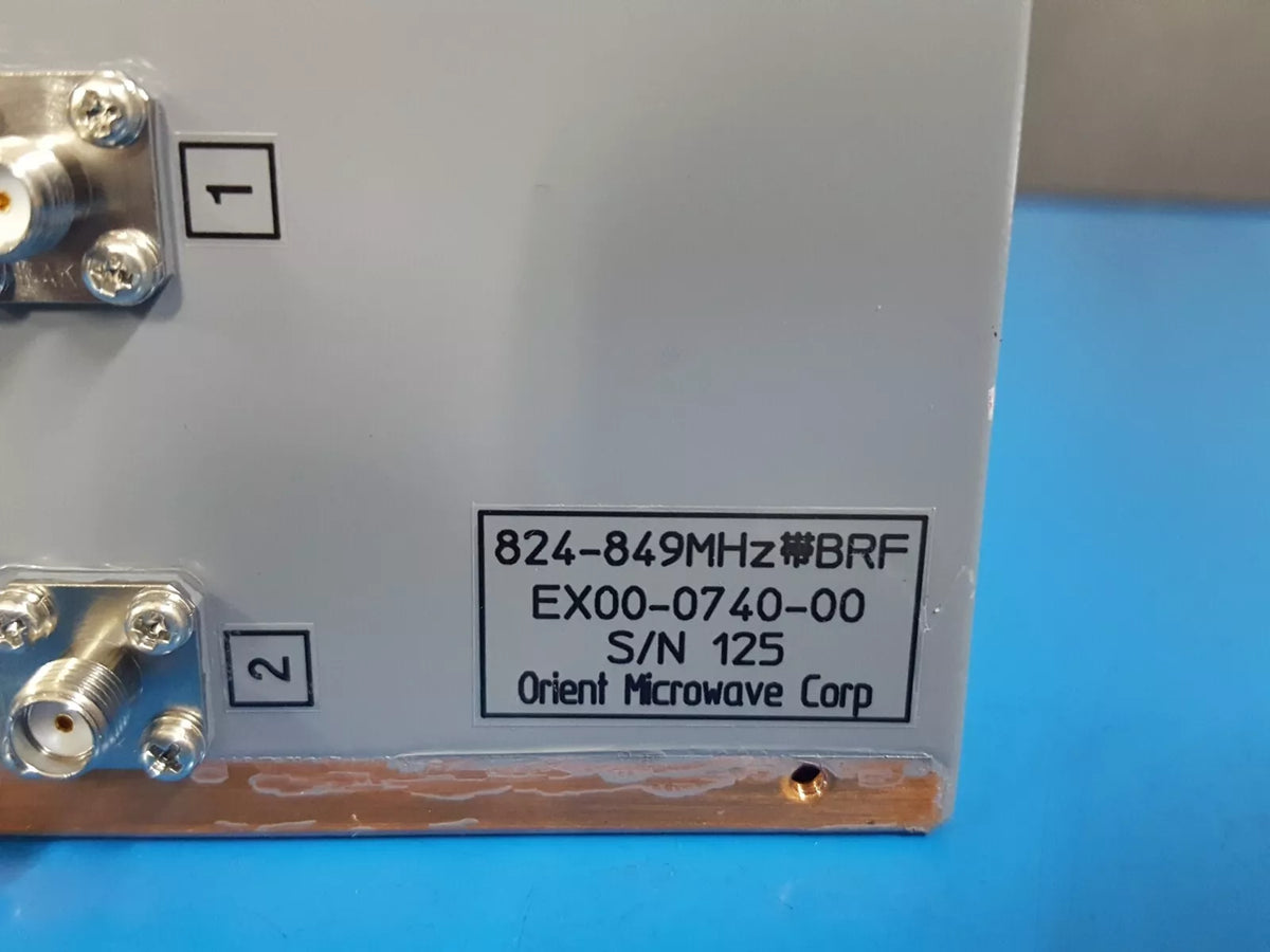 Orient-Microwave EX00-0740-00 Band Reject Filter 824-849MHz (125)