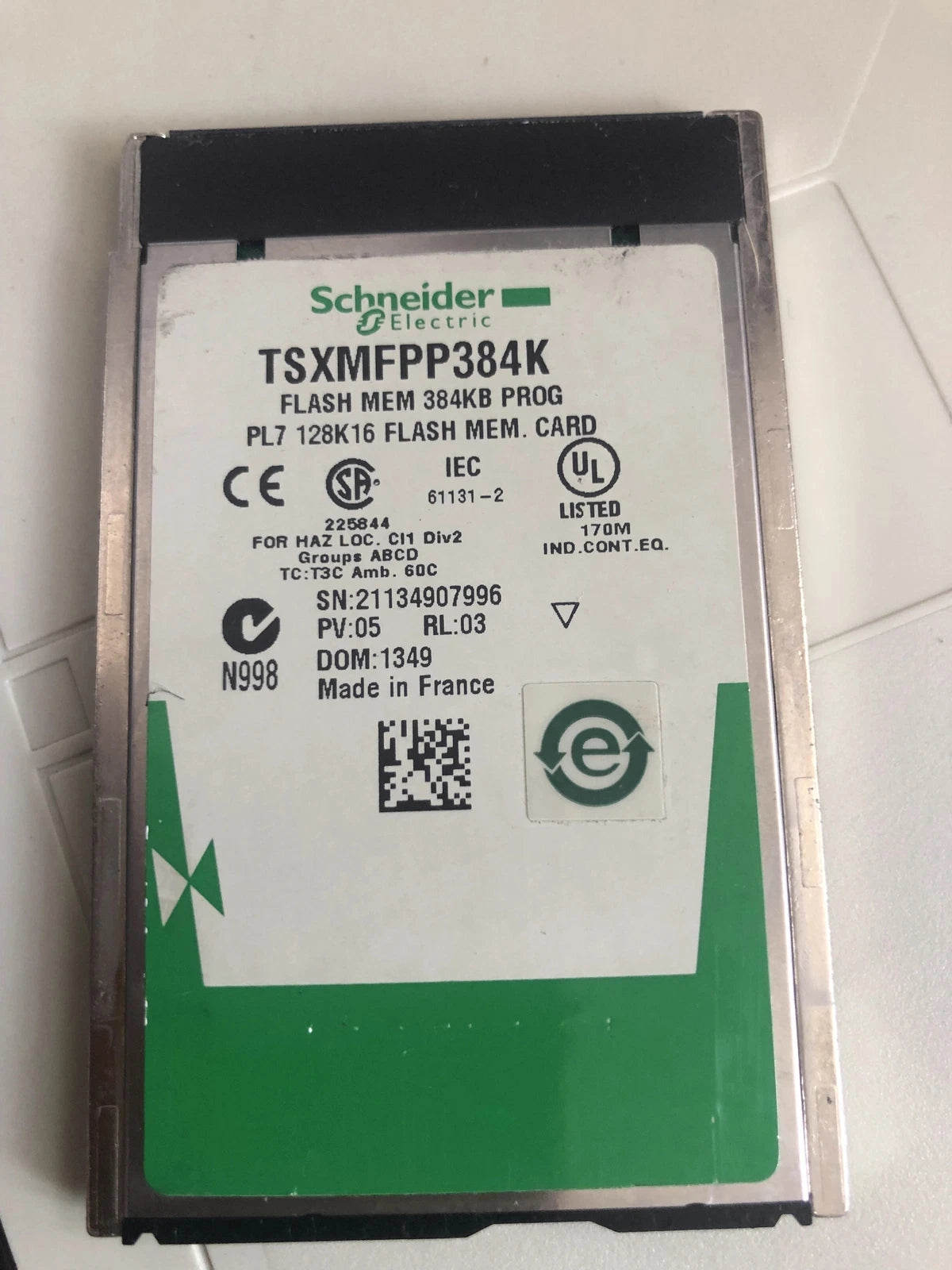 384KB Memory Card TSXMFPP384K for Data Storage