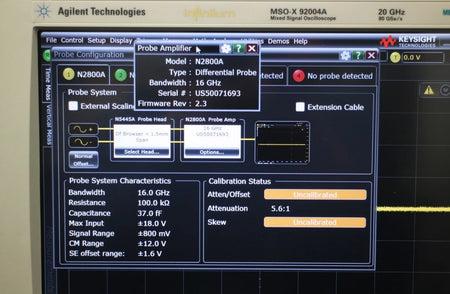 Agilent N2800A 16 GHz InfiniiMax III Series Probe Amplifier