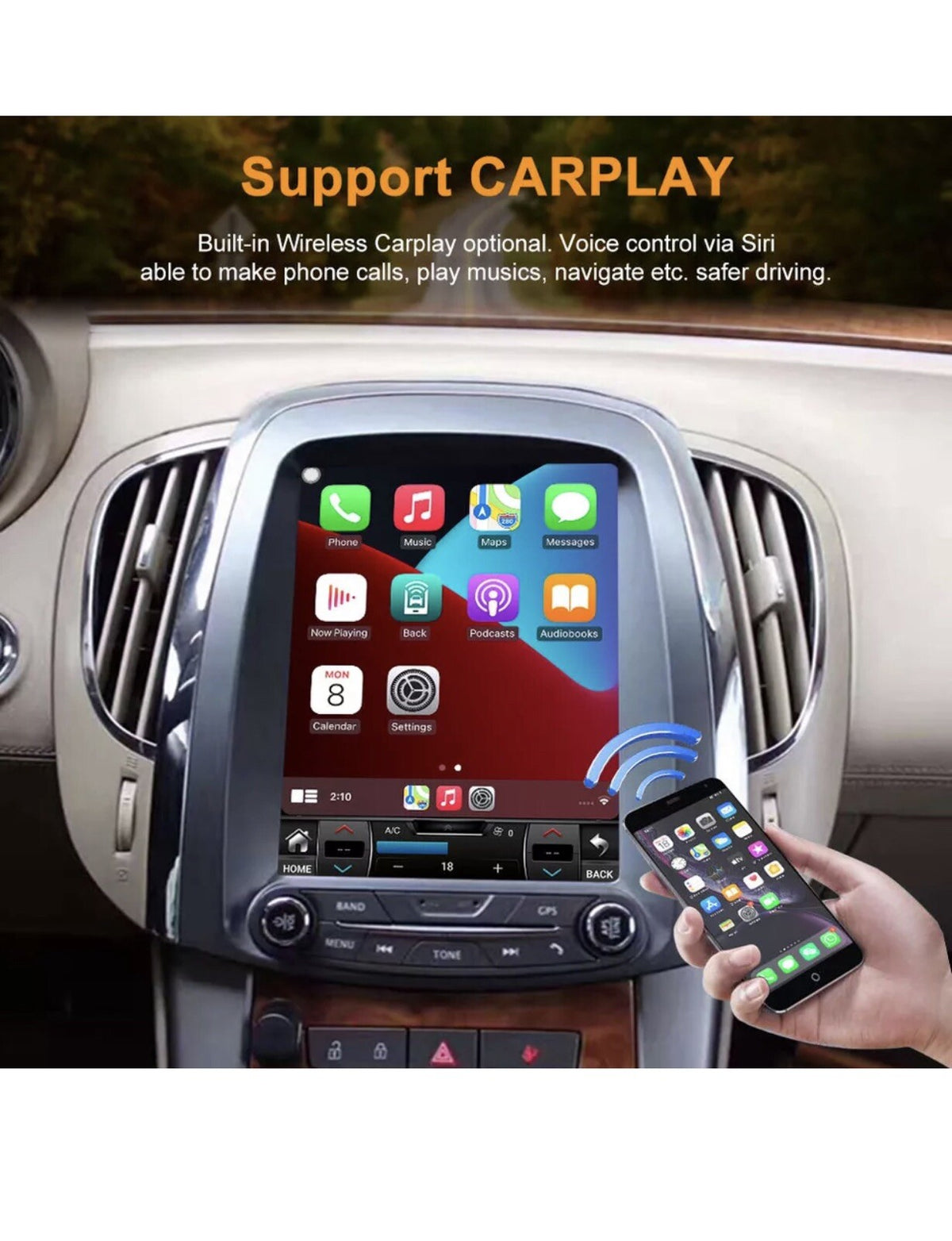 Android 14 Car Radio For Buick Lacrosse 2009-2012 Car Stereo Tesla Style 32GB BT