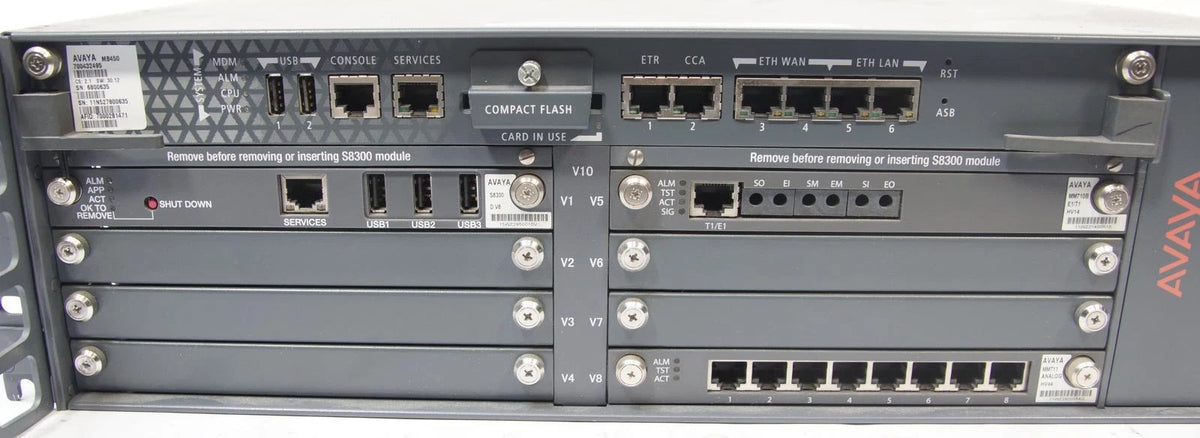 AVAYA G450 Media Gateway with S8300 MM710B MM711 Modules