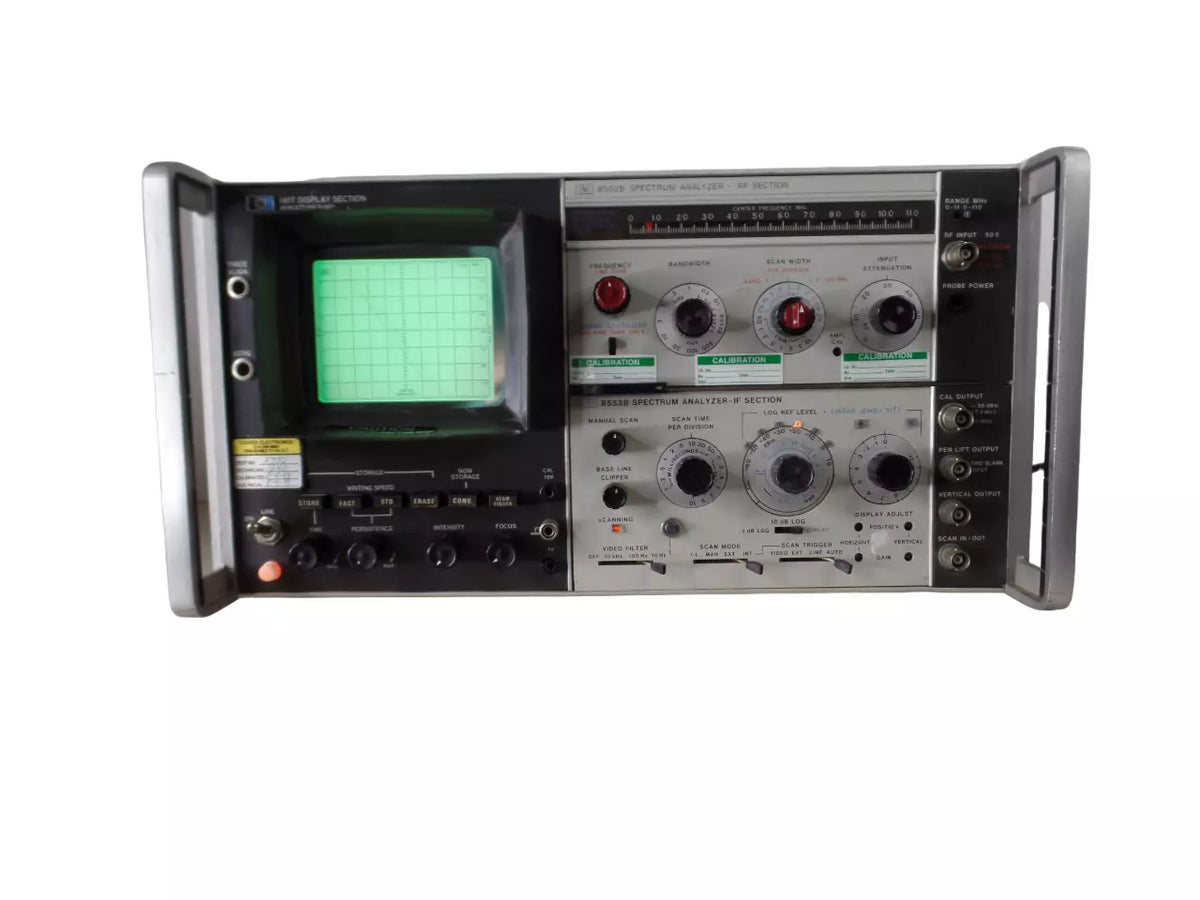 HP 141T 8553B 8552B Spectrum Analyzer 1kHz to 110 MHz