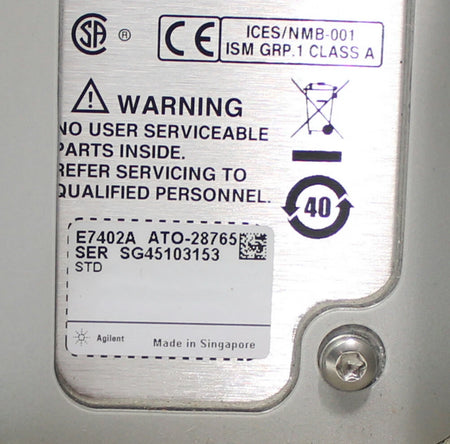 HP Agilent E7402A EMC Spectrum Analyzer 100Hz - 3GHz OPT UKB 1DR 1D5 AYQ AYX