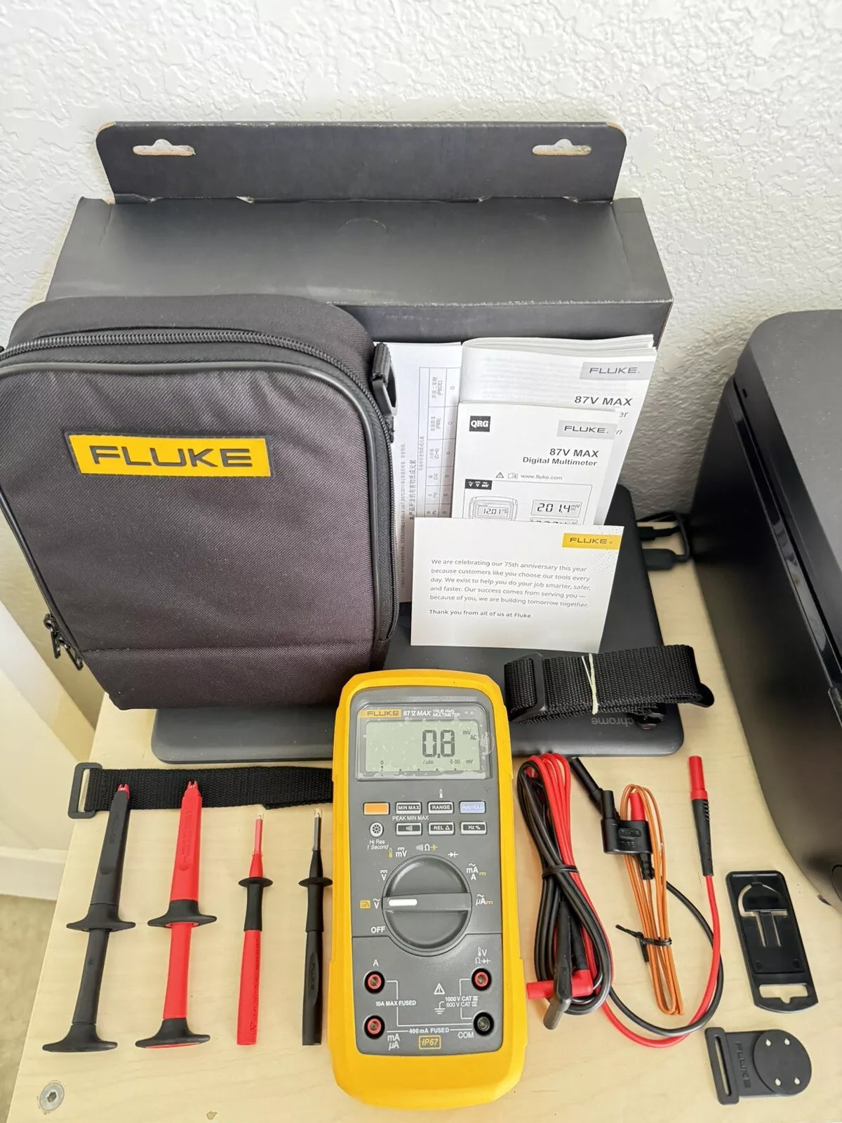 Fluke 87V-MAX/E2 Kit Industrial True RMS Heavy Duty Multimeter NEW SEALED