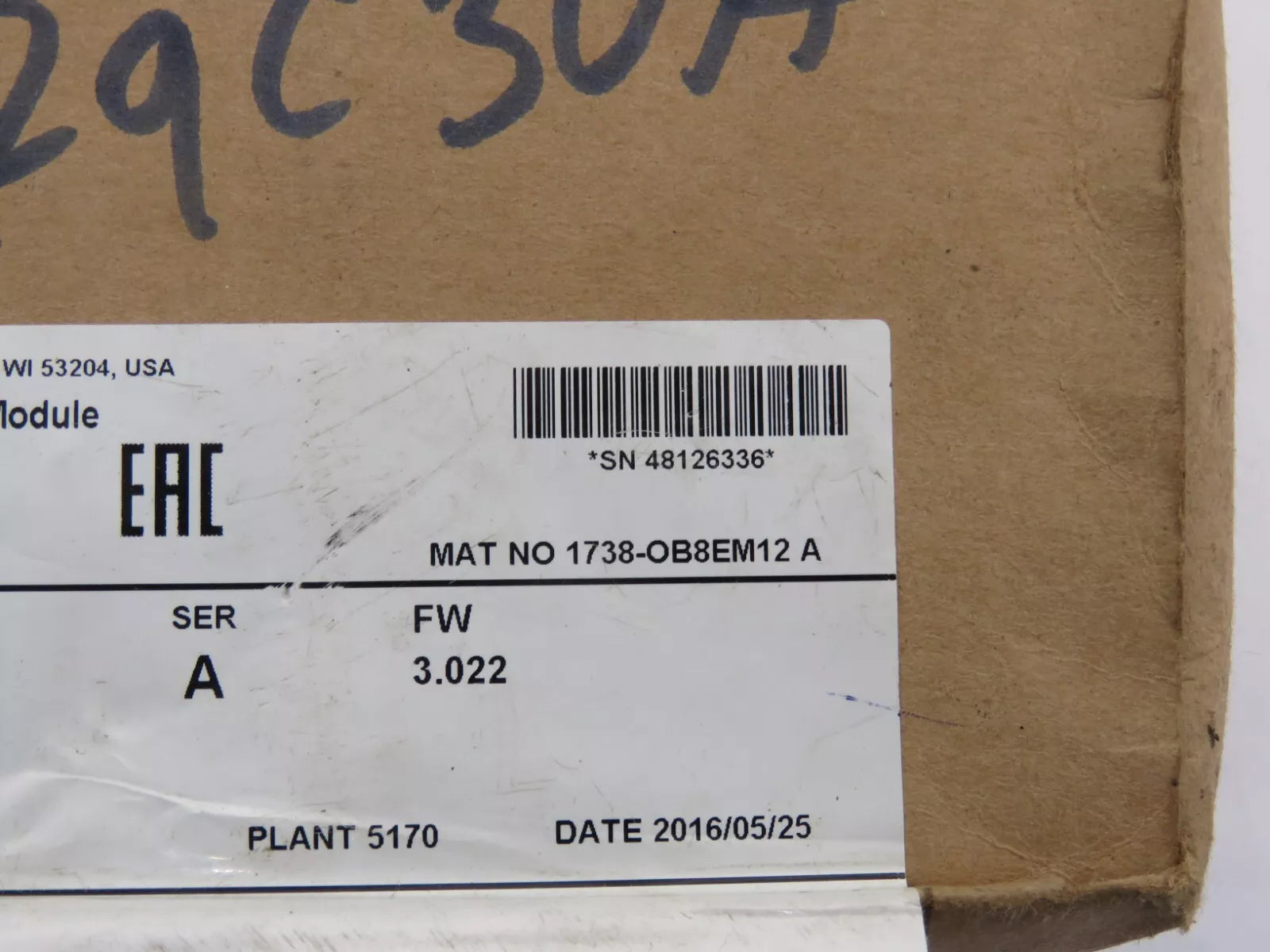 Allen Bradley 1738-0B8EM12 Digital Output Module ArmorPoint I/O 3 Amp 24V DC 2W