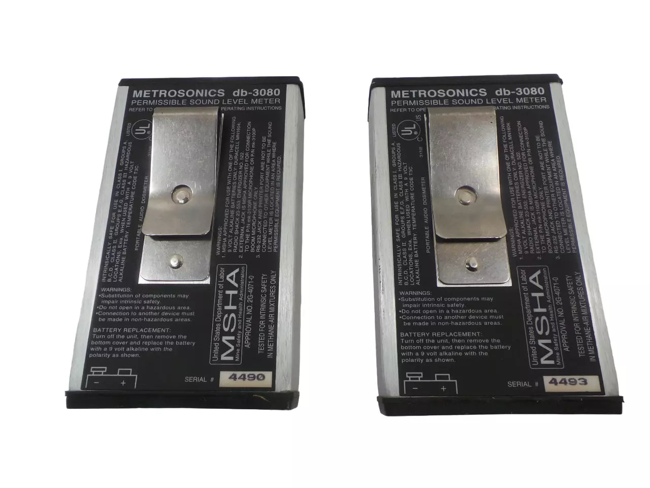 Lot of 2 Metrosonics DB-3080 Permissible Sound Level Meter