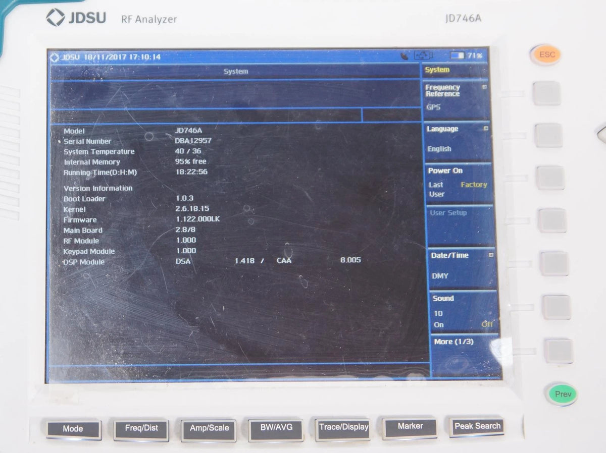 JDSU JD746A 4GHz Spectrum Analyzer / Signal Generator / Optical Power Meter