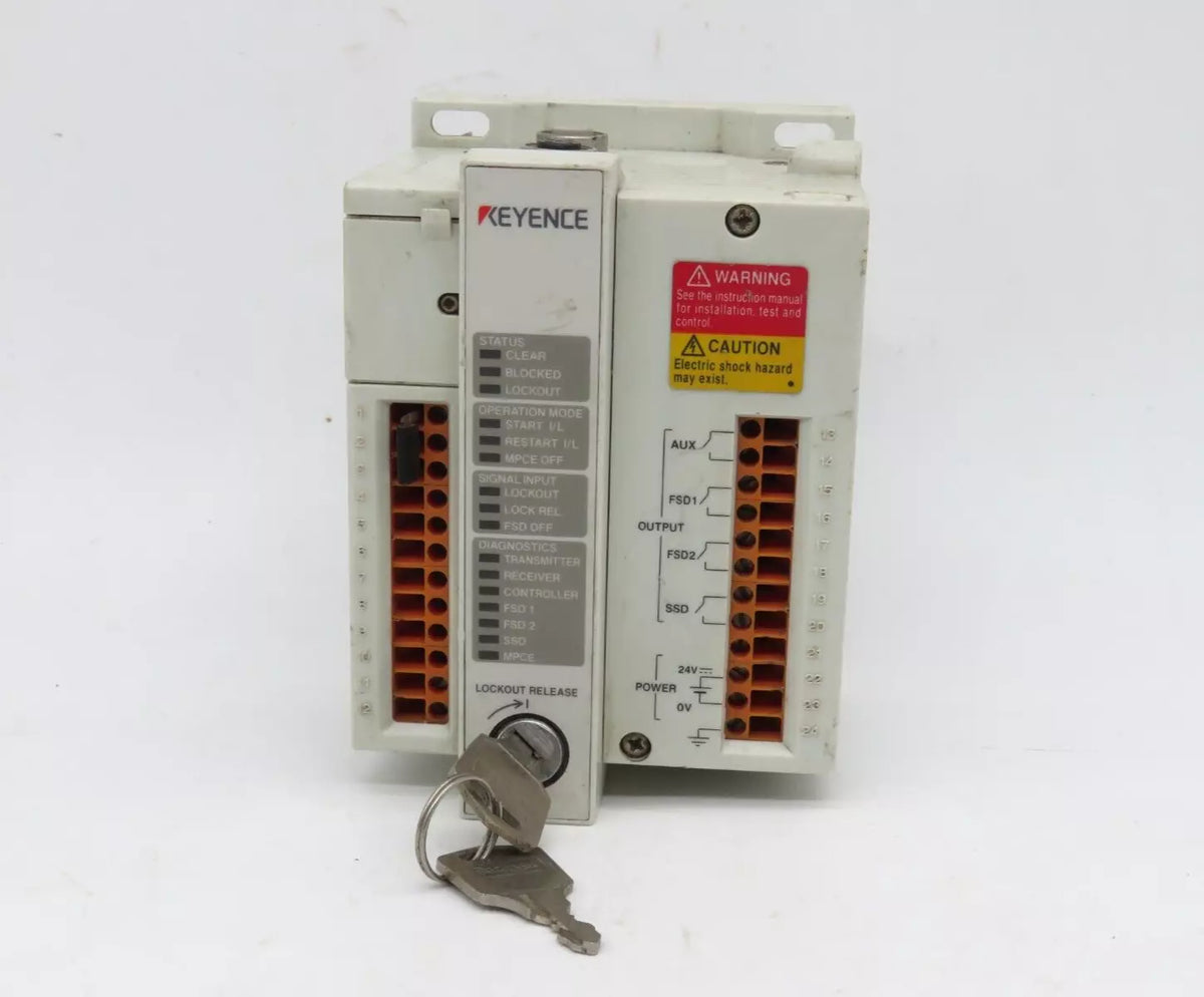 Keyence PJ-V90 Photoelectric Sensor Safety Light Curtain Controller 24V DC