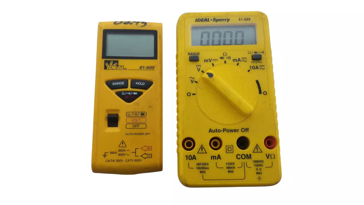 Lot of 2 IDEAL 61-605 & Sperry 61-609 Digital Multimeter