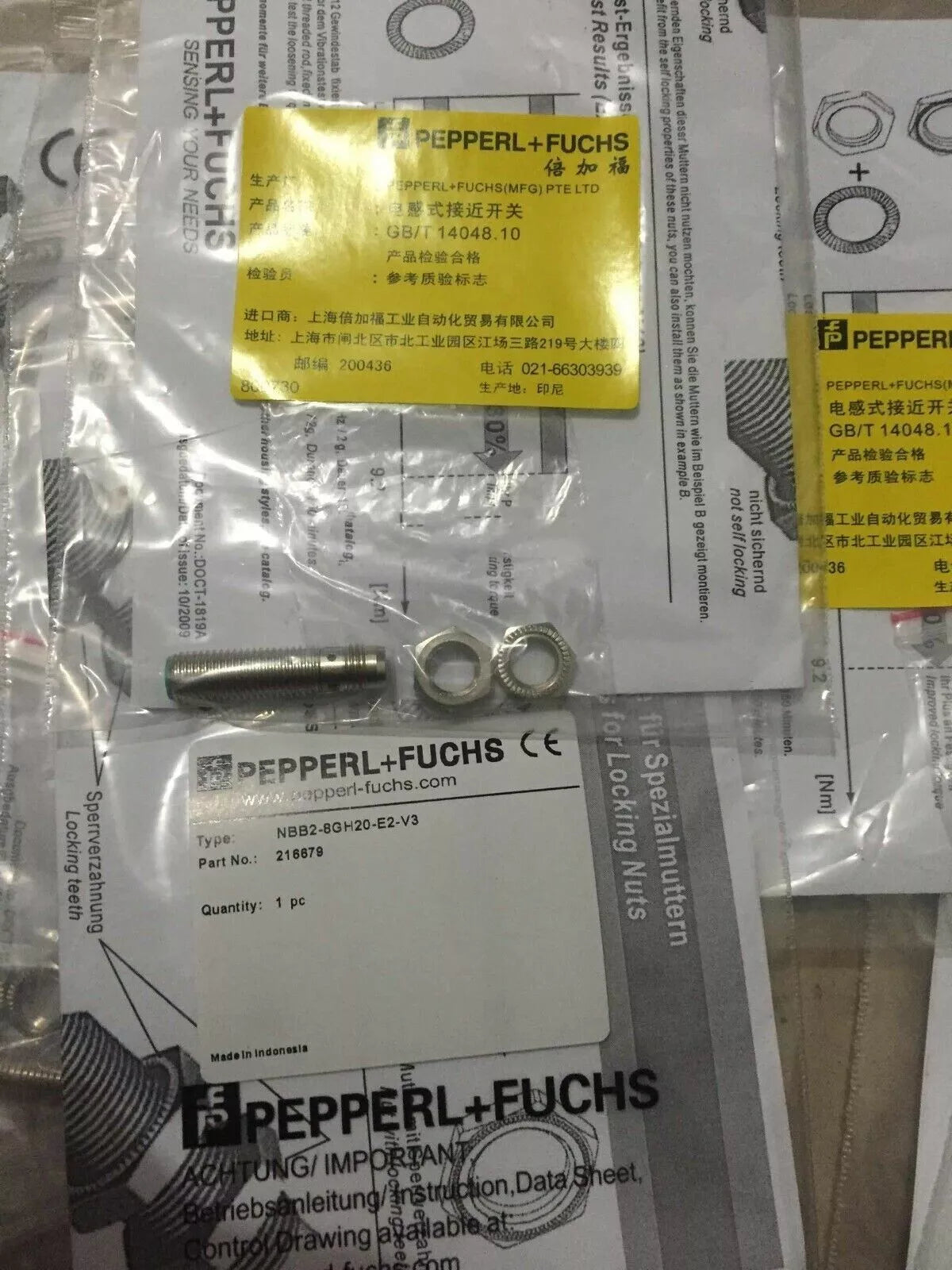 PEPPERL+FUCHS NBB2-8GH20-E2-V3 Proximity Switch with Expedited Shipping