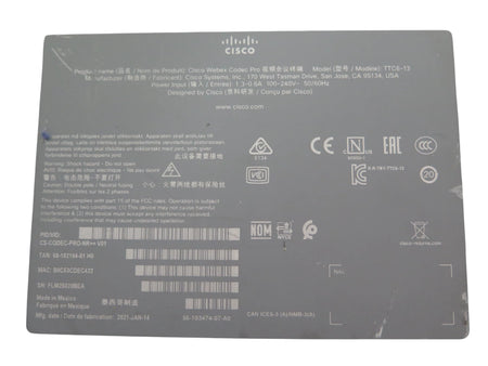 Cisco Webex Room Kit Pro Codec Pro TTC6‑13 - Free Shipping