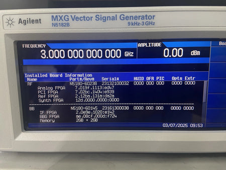 Agilent Keysight MXG N5182B Vector Signal Generator 9kHz-3GHz