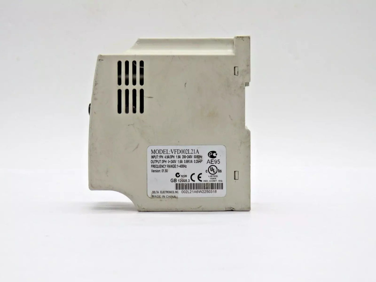 Delta VFD002L21A Variable Frequency Drive with DC Injection Brake IP20