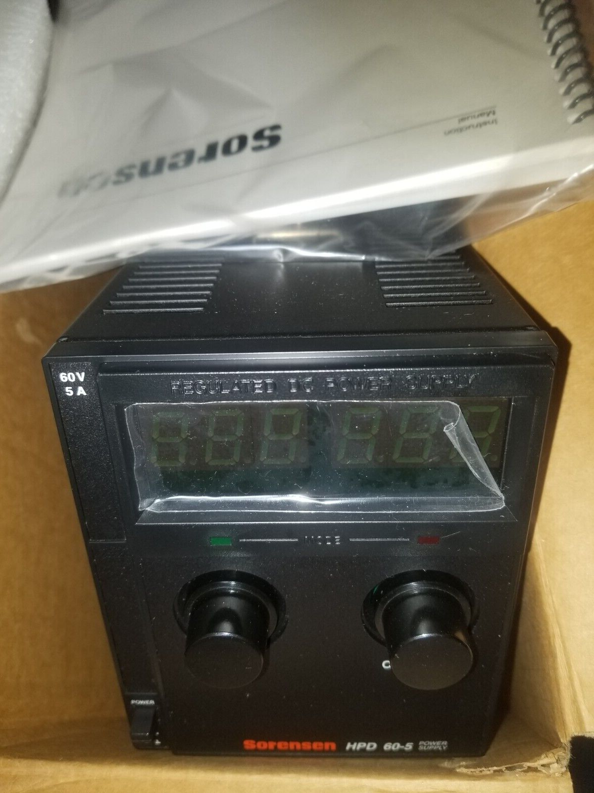 Adjustable Lab Power Supply 0-60V 0-5A Sorensen