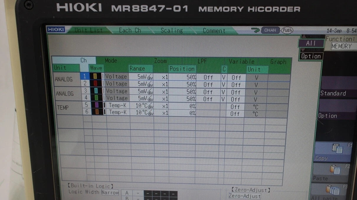 HIOKI MR8847-01 64M Memory HiCorder