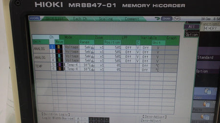 HIOKI MR8847-01 64M Memory HiCorder