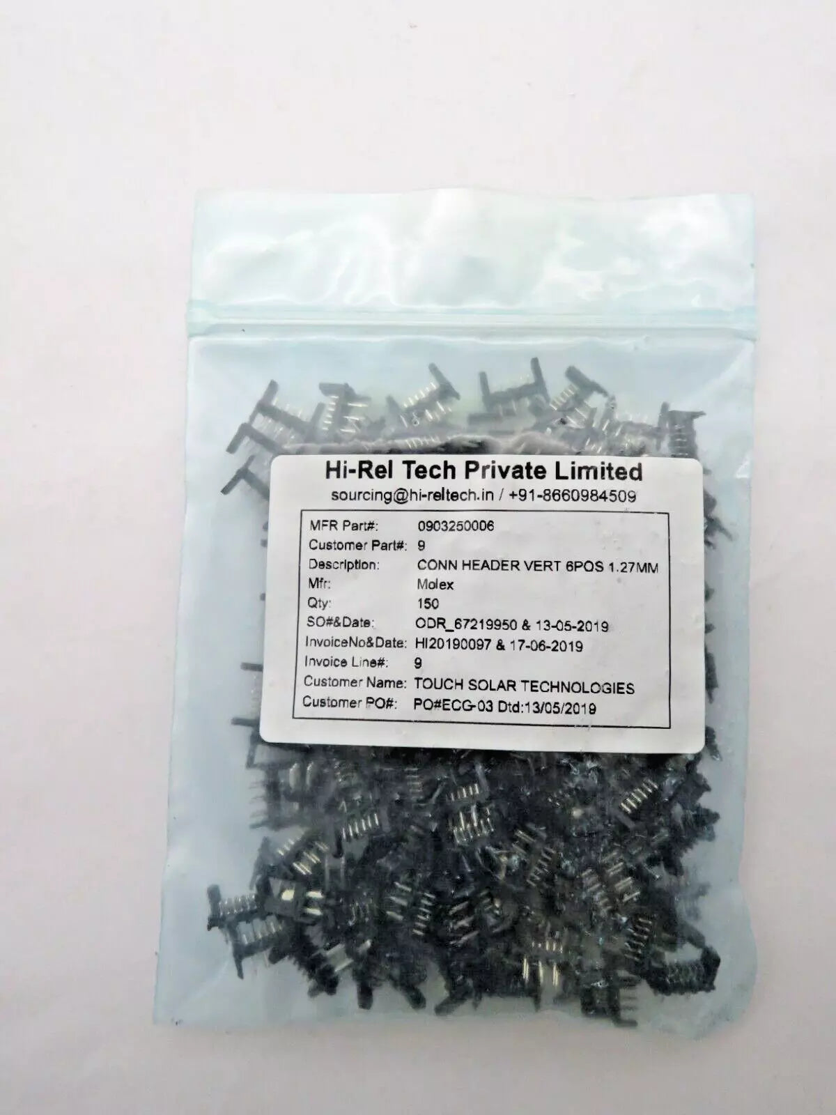 MOLEX 903250006 Head Connector 1.27mm PCB Mount