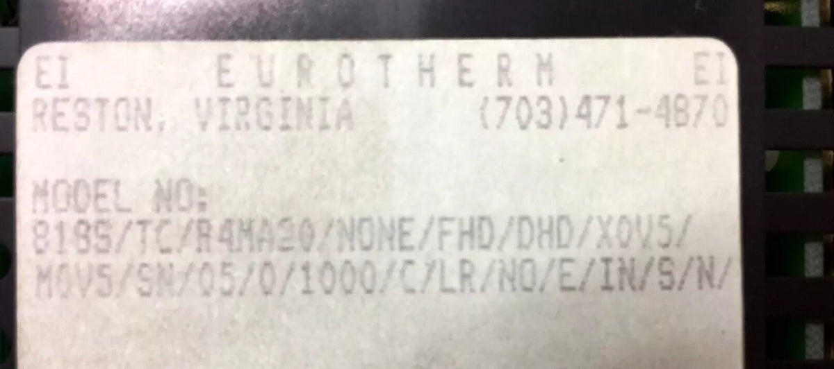 EUROTHERM 818S Temperature Programmable Controller
