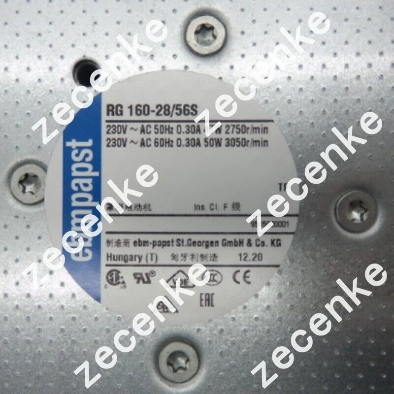 Ebm-Papst 230V 47W RG160-28/56S Radial Blower
