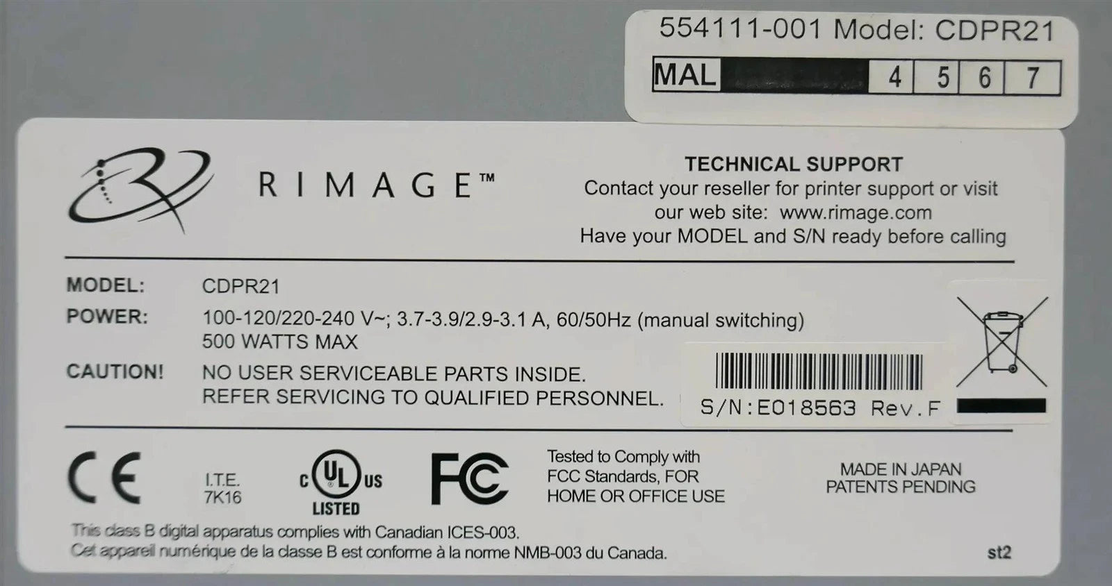 Rimage Everest II - CDPR21 - CD DVD Blu-ray Thermal Printer - Free Shipping