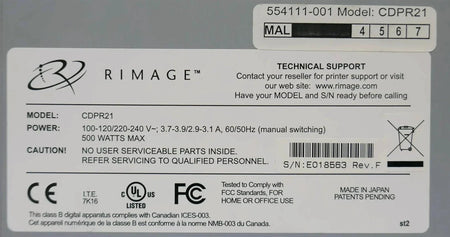 Rimage Everest II - CDPR21 - CD DVD Blu-ray Thermal Printer - Free Shipping