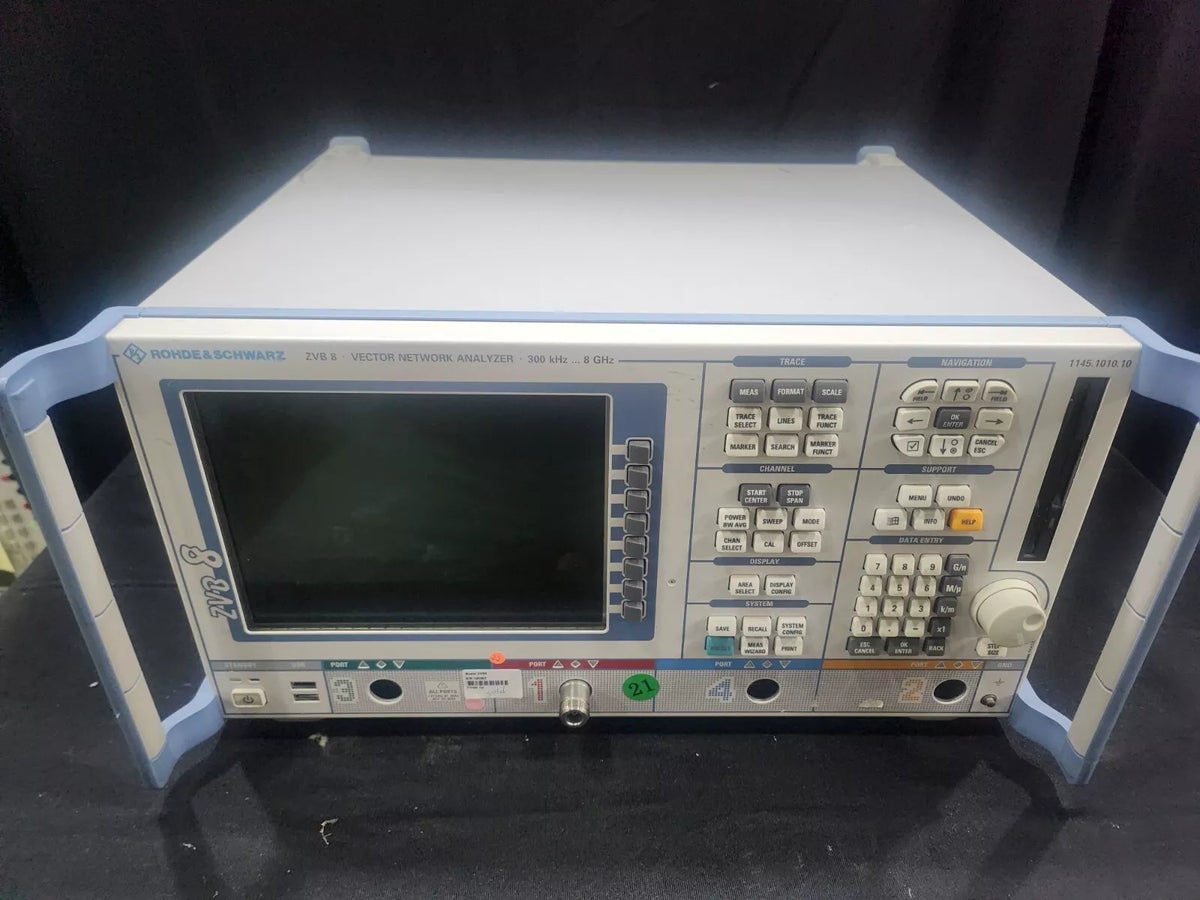 R&S ZVB8 Vector Network Analyzer 300 kHz to 8 GHz As-is (0363)