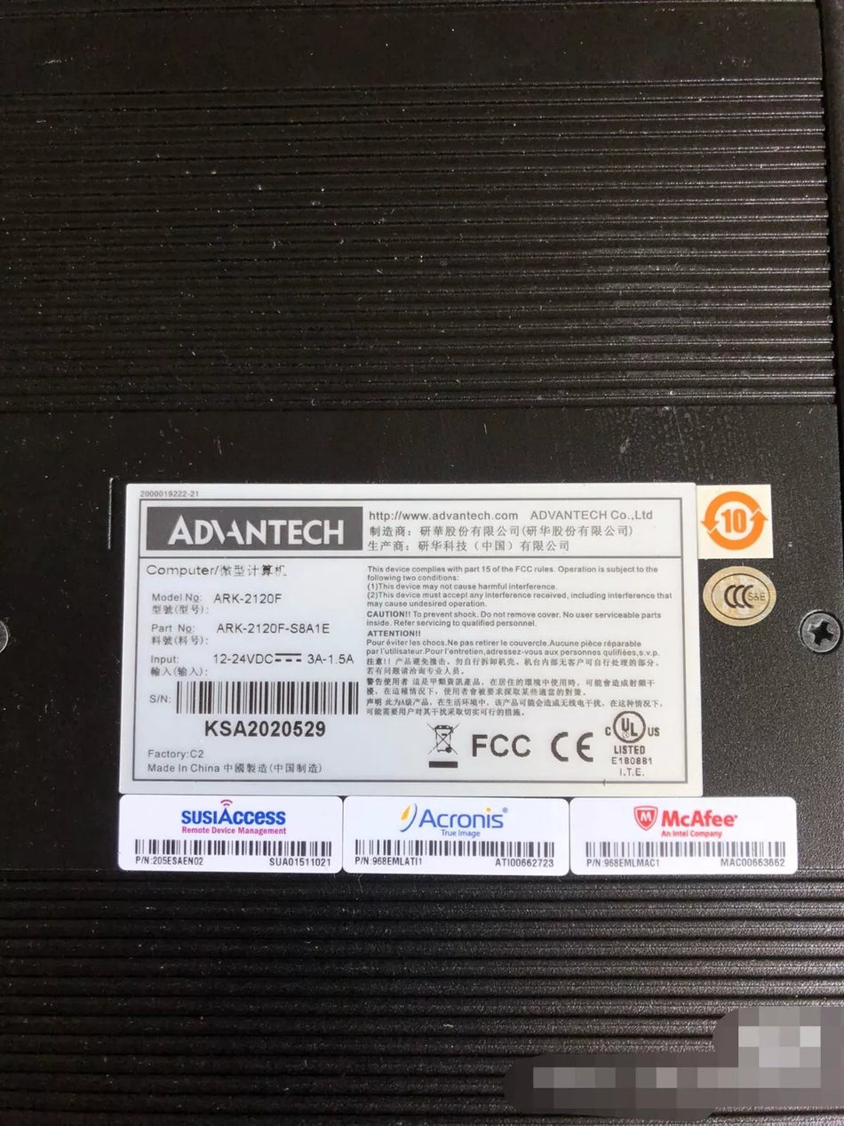 1pc USED ARK-2120F-S8A1E TESTED By #V3NM CH