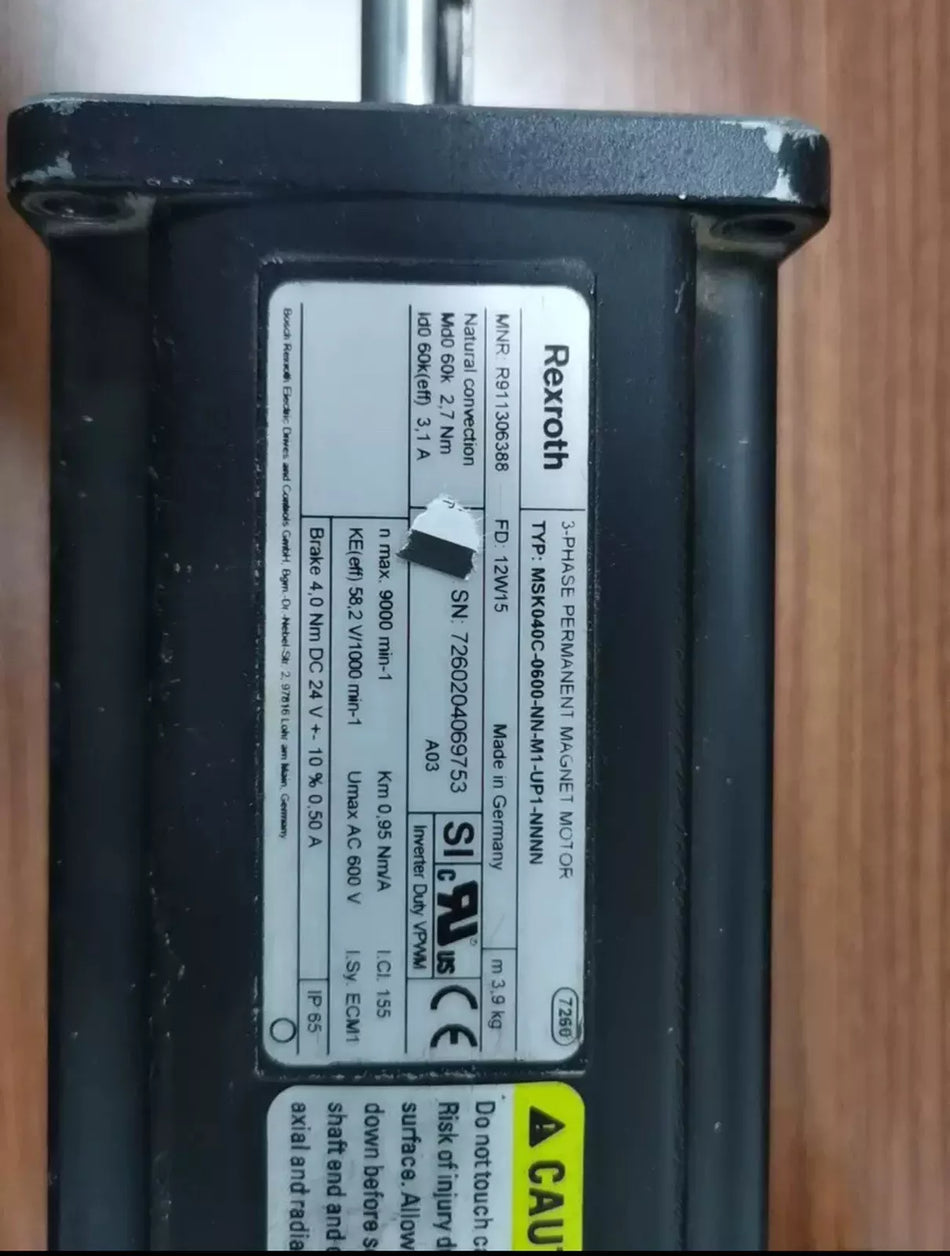 Rexroth MSK040C-0600-NN-M1-UP1-NNNN 3-Phasen Servo Motor R911306388