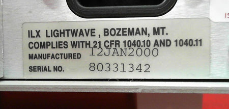 ILX Lightwave MPS-8033 80331342 Precision Fiber Optic Source