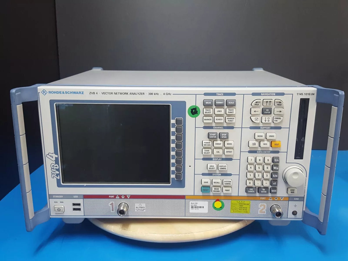 R&S ZVB4 Vector Network Analyzer, 2 Ports, 300kHz-4GHz (100507)