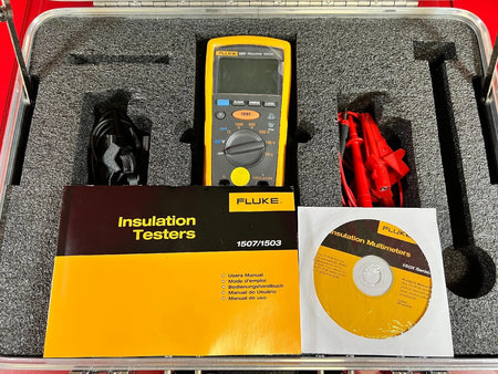 Fluke 1507 Insulation Resistance Tester with Accessories and Case