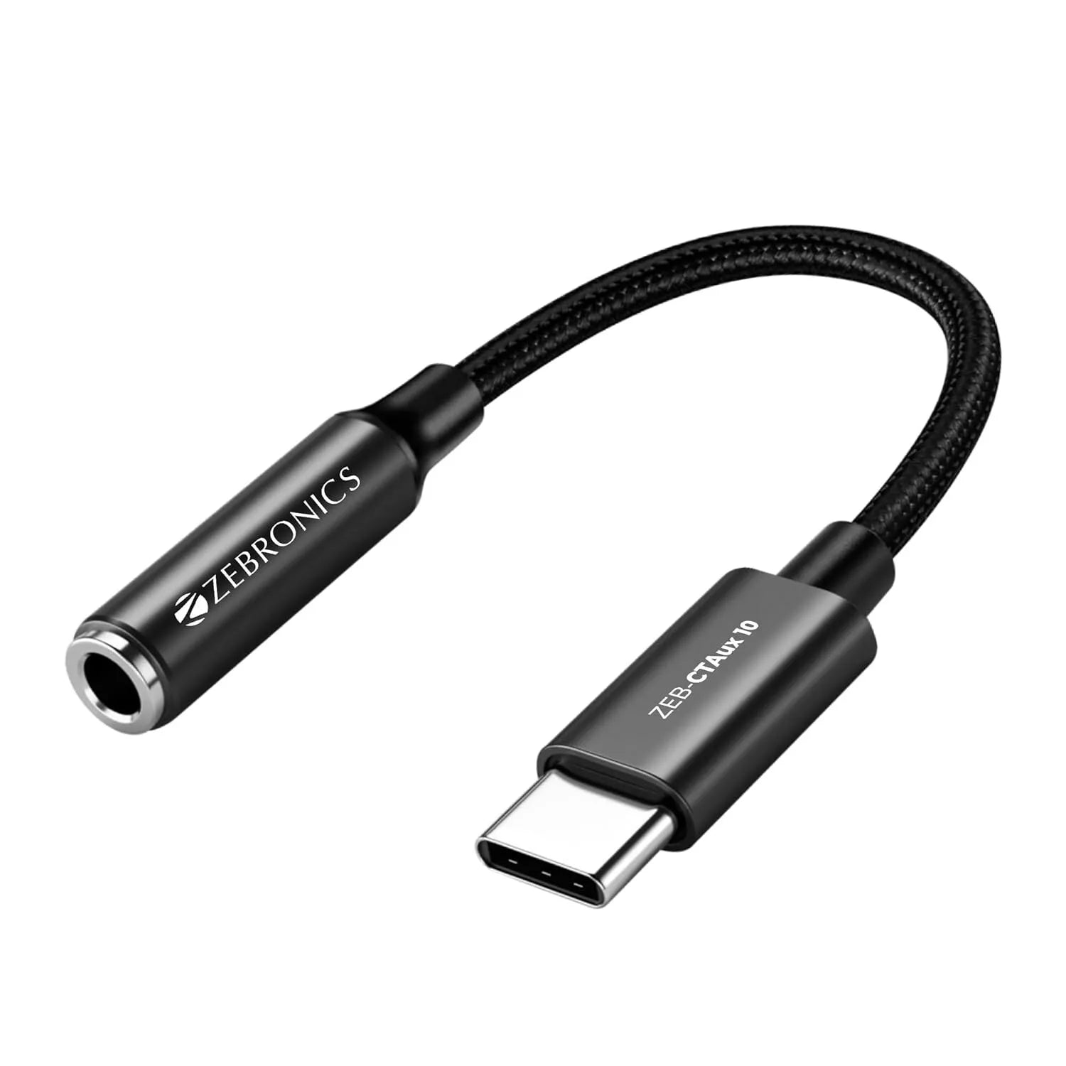 ZEBRONICS CTAux10 Type C to 3.5mm DAC Converter for iPhone | Mic & Audio | Metal Build