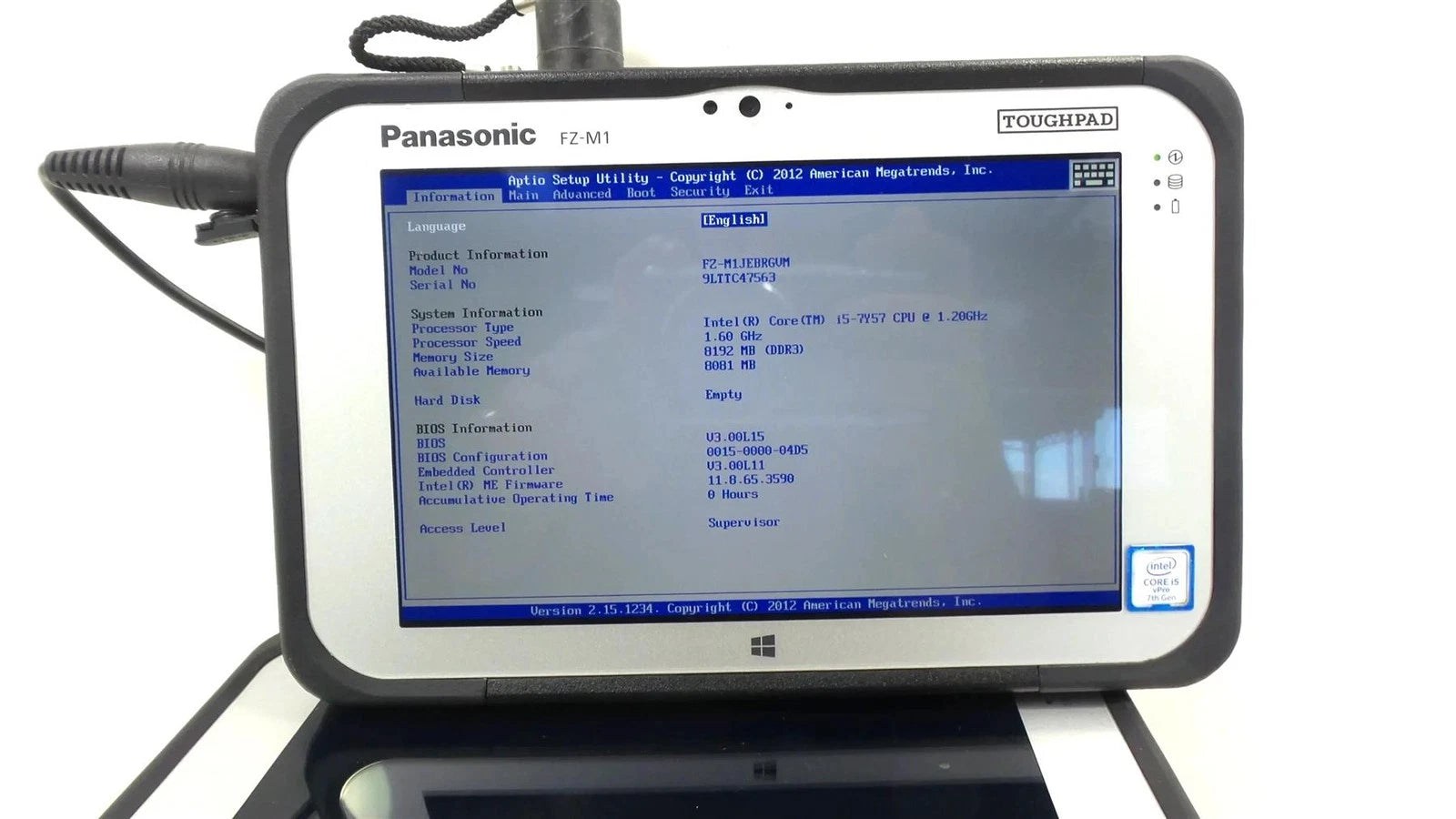 Lot 6 Panasonic Toughpad FZ-M1 Core i5 7Y57 1.2GHz 8GB No SSD – XG