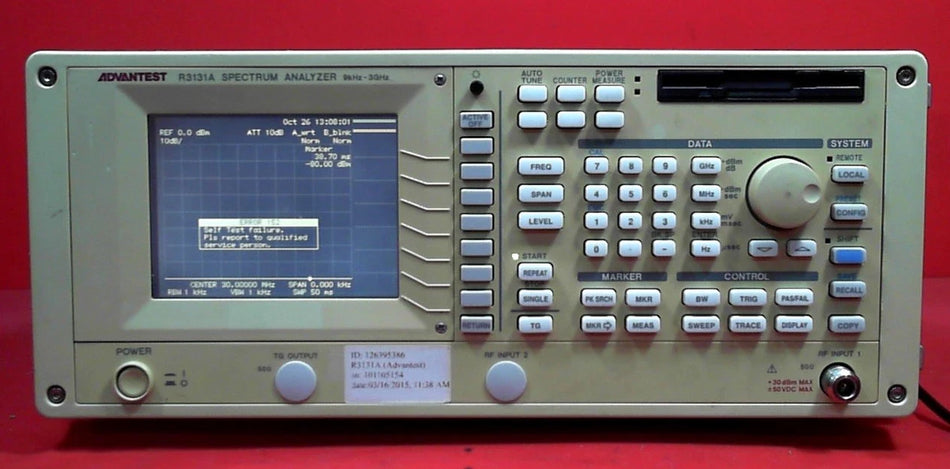 Advantest R3131A Spectrum Analyzer 9 kHz - 3 GHz