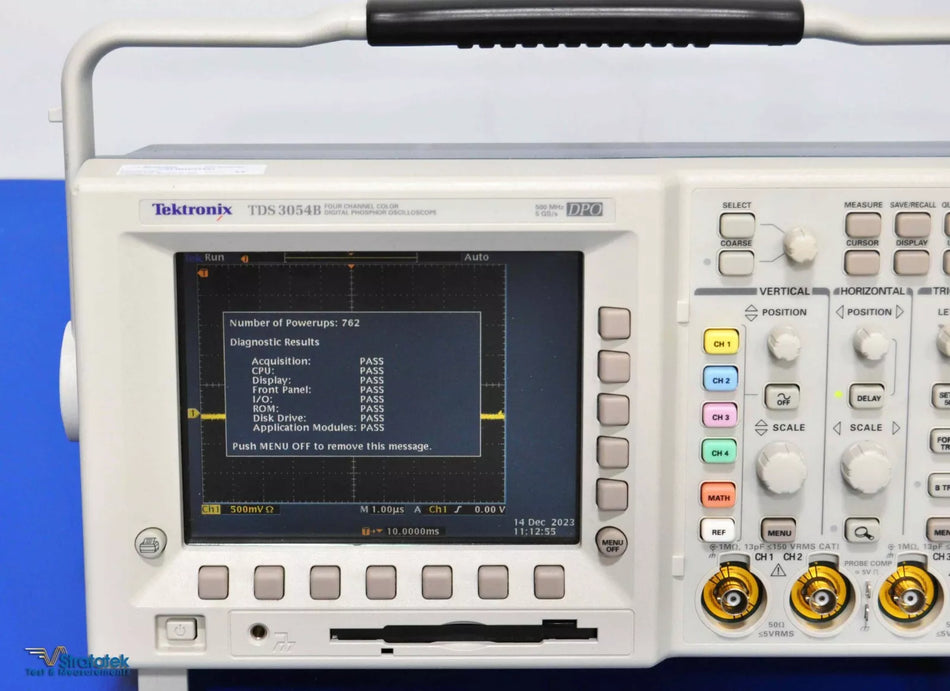 Tektronix TDS 3054B 500MHz Oscilloscope 4 Channel 5GS/s DPO NIST Calibrated