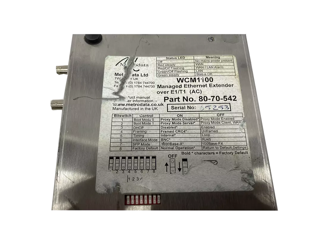Metrodata WCM1100 Managed LAN Extender over E1 or T1