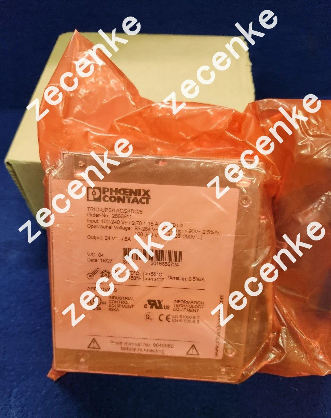 New Phoenix Contact TRIO-UPS/1AC/24DC/5 Integrated Power Supply 2866611