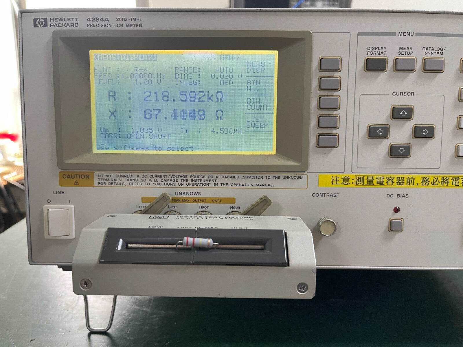 Agilent HP 4284A Precision LCR Meter 20Hz - 1MHz Opt. 001, 002 _08480 - XG eqpt