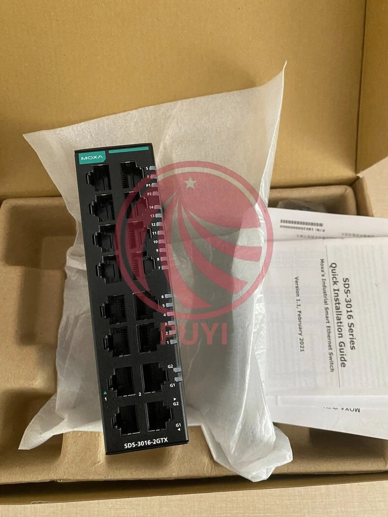 NEW MOXA SDS-3016-2GTX-T Ethernet Switch with 2 Gigabit Ports