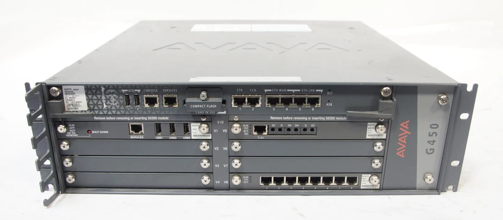 AVAYA G450 Media Gateway with S8300 MM710B MM711 Modules