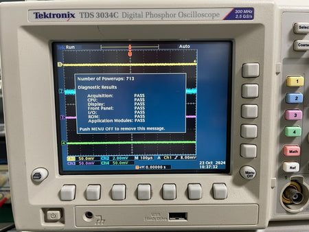 Tektronix TDS3034C Digital Oscilloscope 300MHz, 4Ch, 2.5 GS/s , SPC PASSED_ 0145