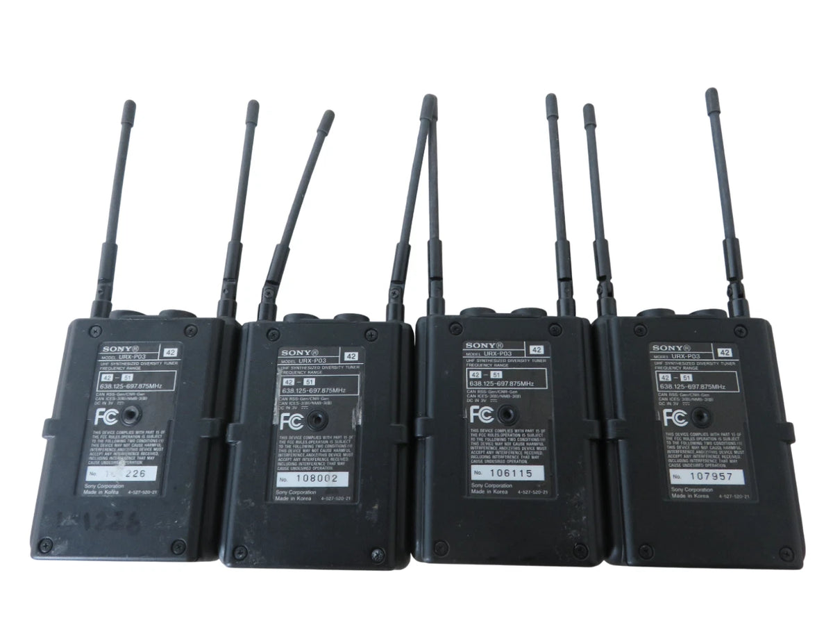Lot of 4 Sony URX-P03  UHF Synthesized diversity tuner - Free Shipping